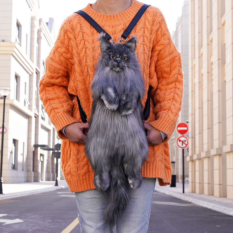 Solid Black Maine Coon Backpack