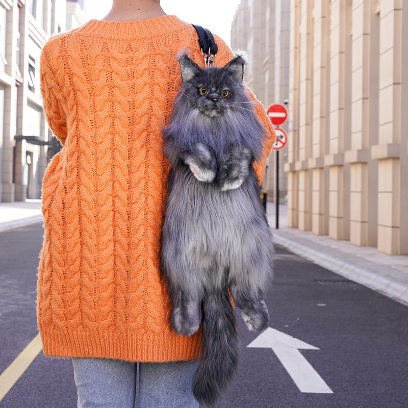 Solid Black Maine Coon Backpack