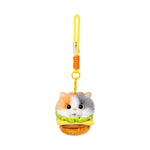 Burger Plush Cat Keychain