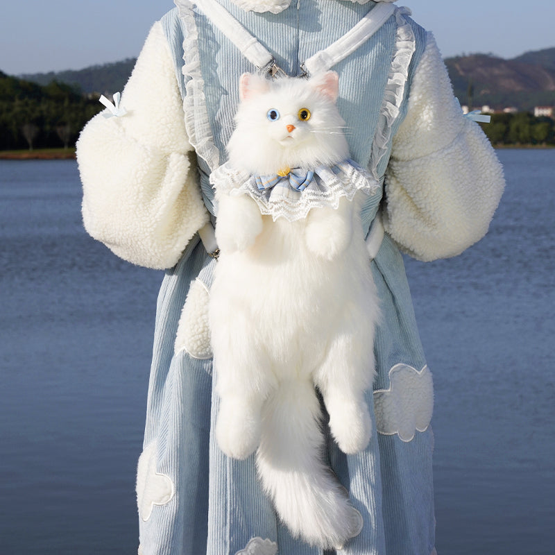 Odd-Eyed White Cat Backpack