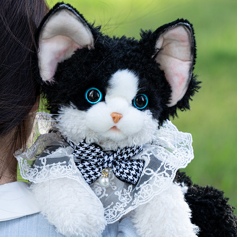 Solid Black Devon Rex Cat Backpack