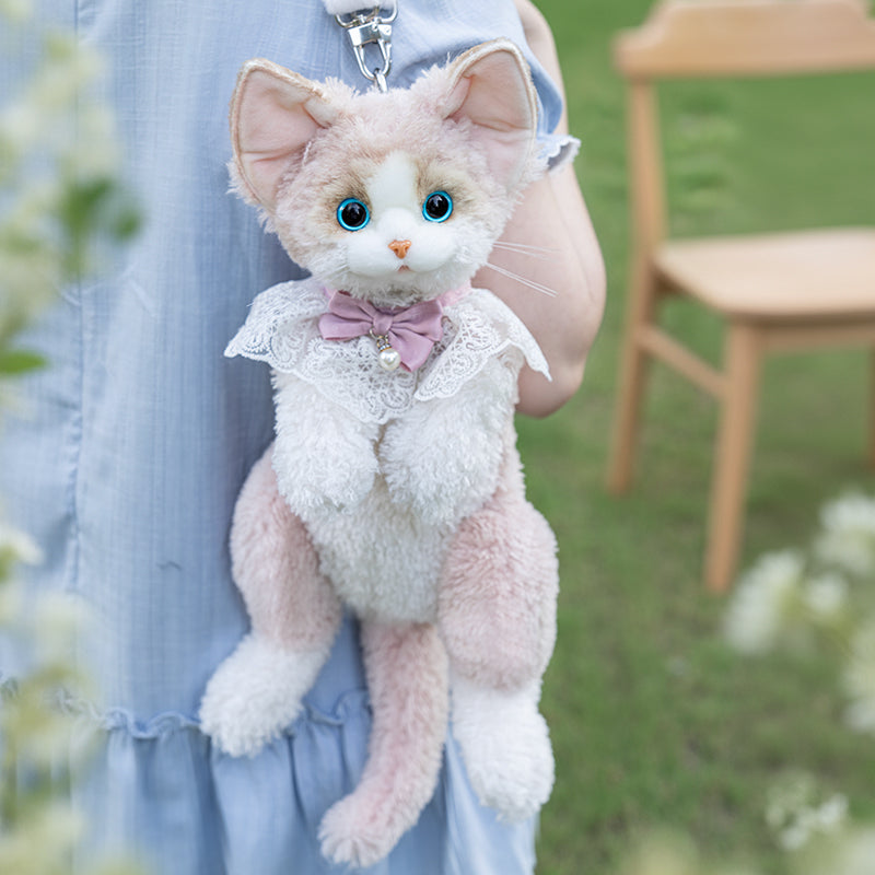 Solid Black Devon Rex Cat Backpack