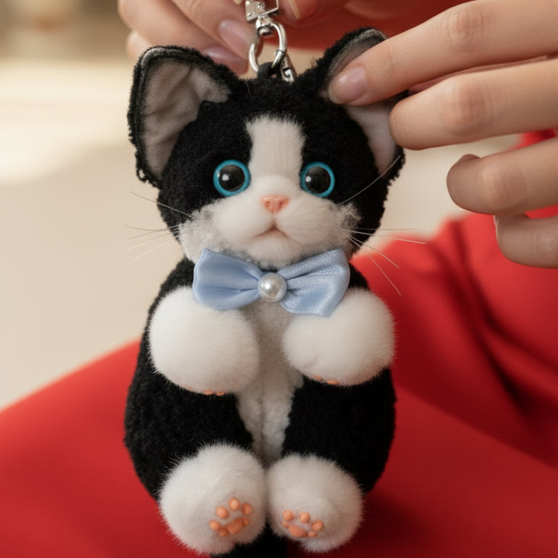 Devon Rex Cat Keychain