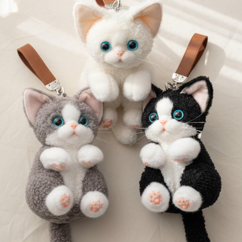 Devon Rex Cat Keychain