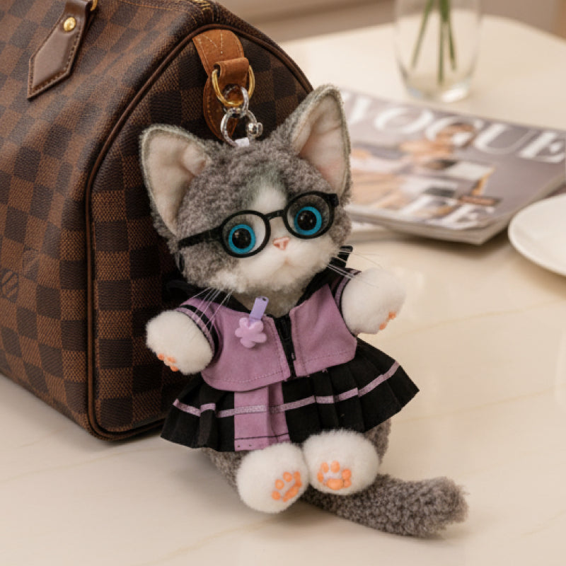 Devon Rex Cat Keychain