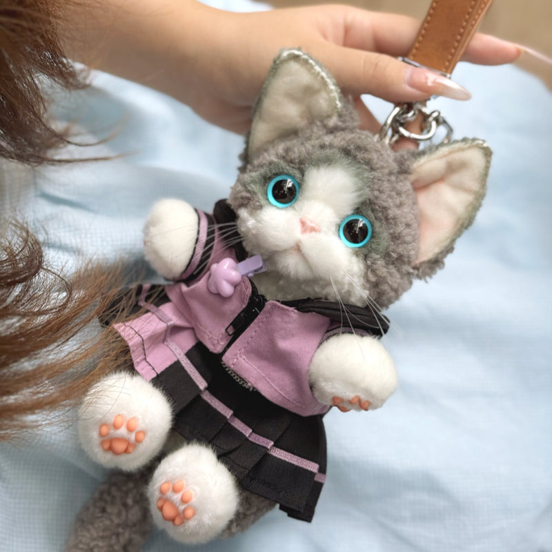 Devon Rex Cat Keychain