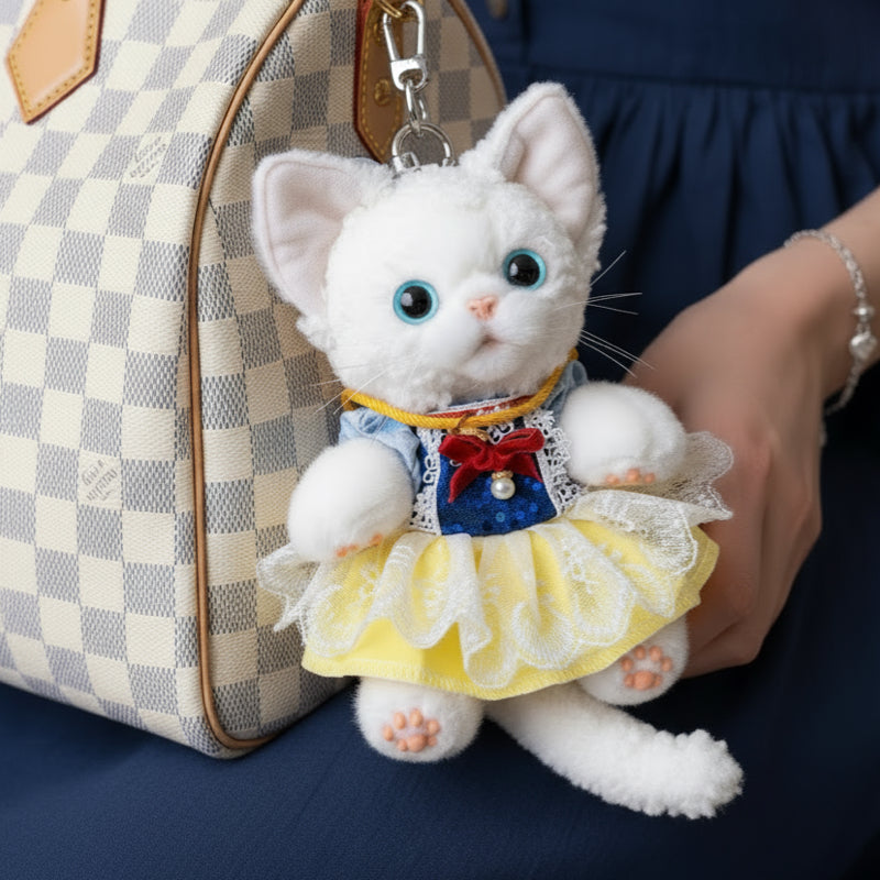 Devon Rex Cat Keychain