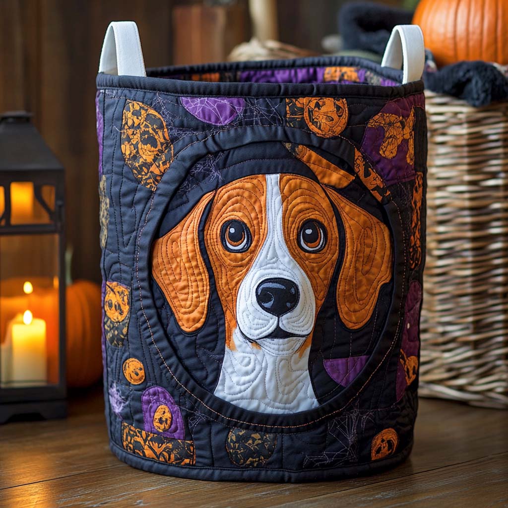 Beagle Lantern Quilted Laundry Basket NCU0NXD312