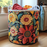 Bright Meadow Quilted Laundry Basket NCU0DDK697