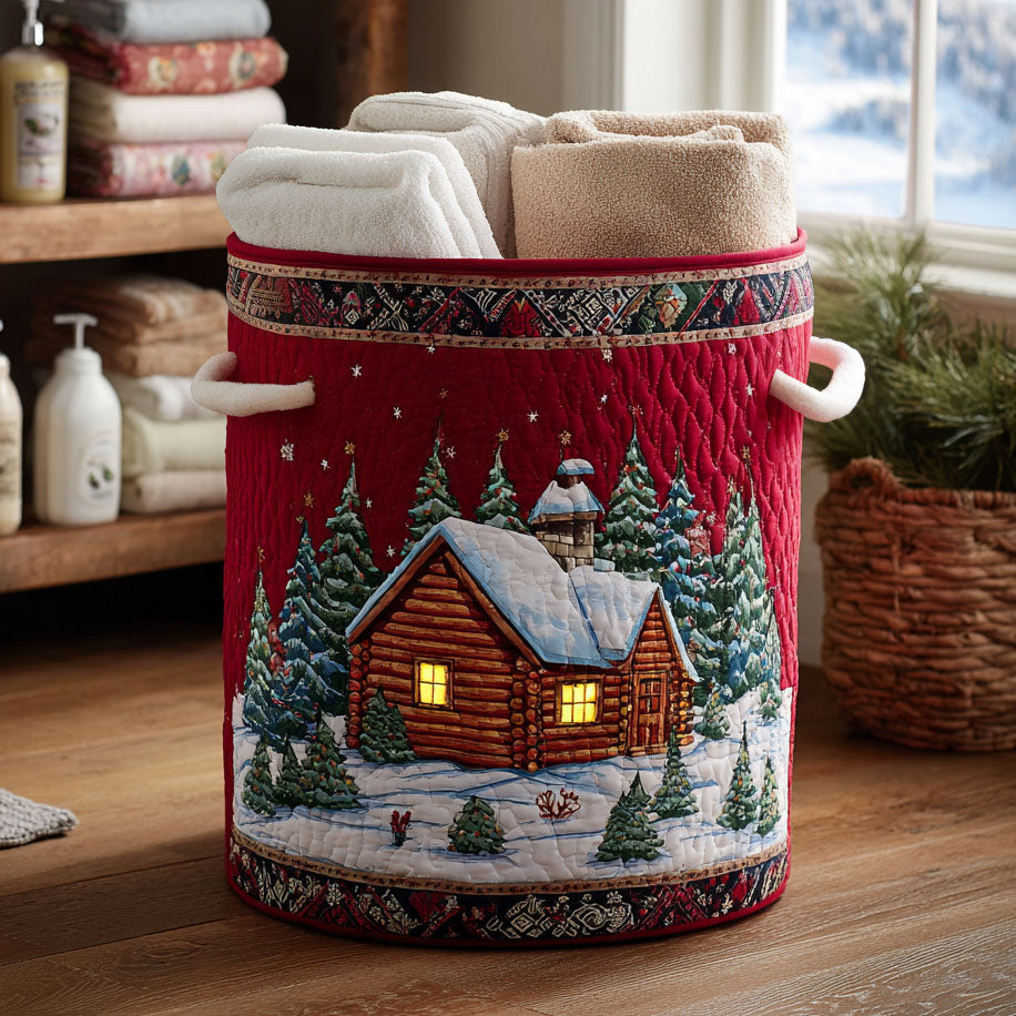 Crimson Cabin Quilted Laundry Basket NCU0NTV591