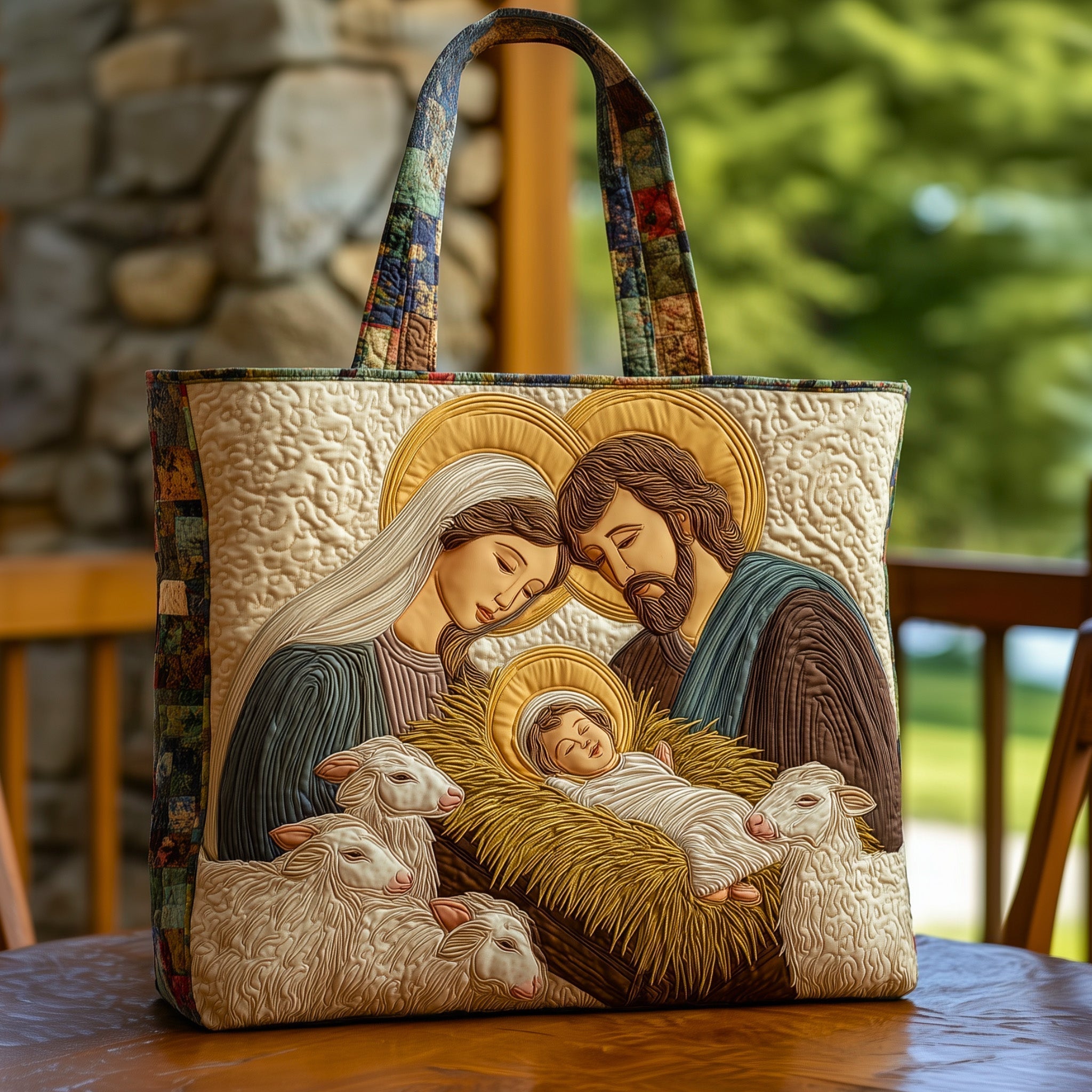 Nativity Night Quilted Tote Bag GFTOHD10203