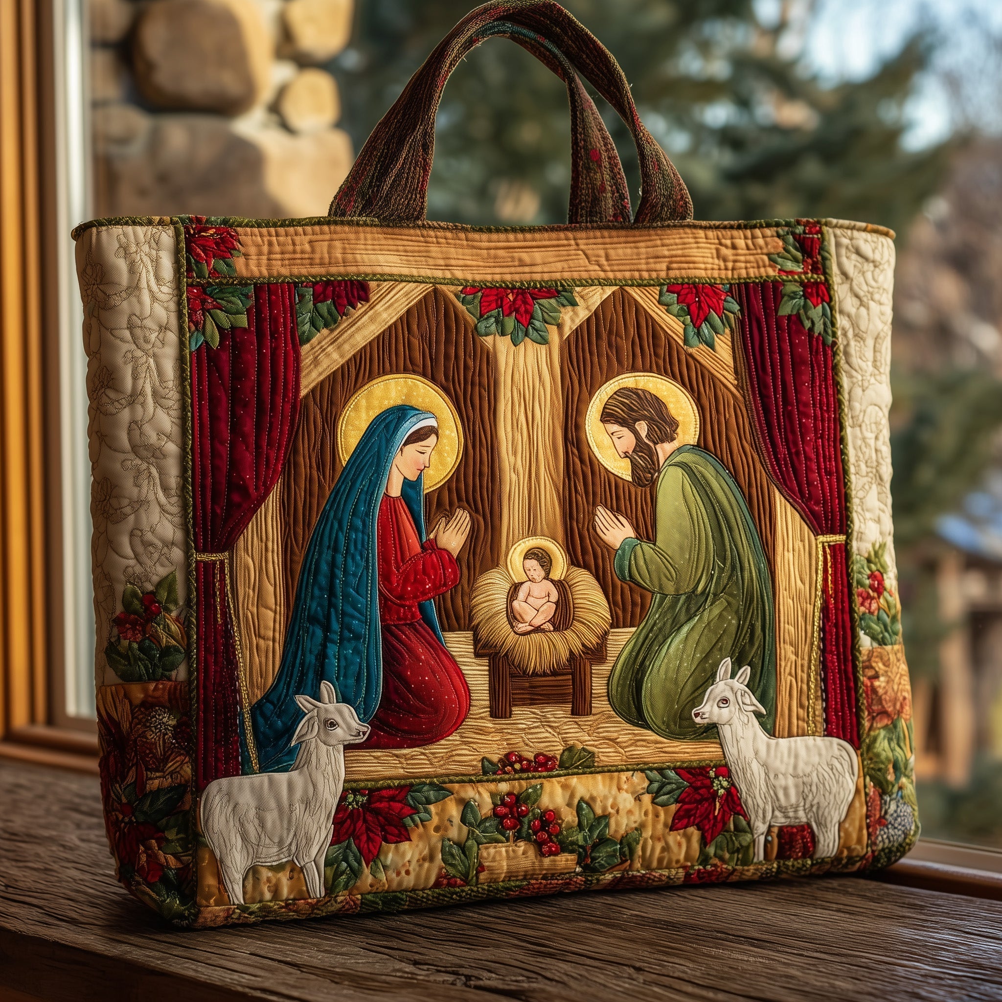 Nativity Night Quilted Tote Bag GFTOHD10204
