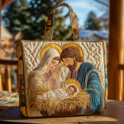 Joyful Nativity Quilted Tote Bag GFTOHD10207
