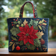 Poinsettia Charm Quilted Tote Bag GFTOHD10218
