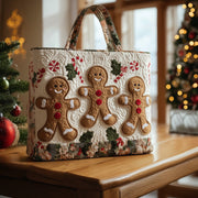 Festive Gingerbread Quilted Tote Bag GFTOHD10266