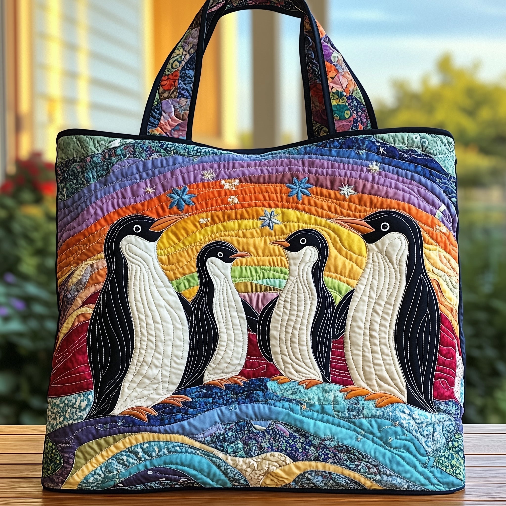 Penguin Heaven Quilted Tote Bag GFTOHD10342