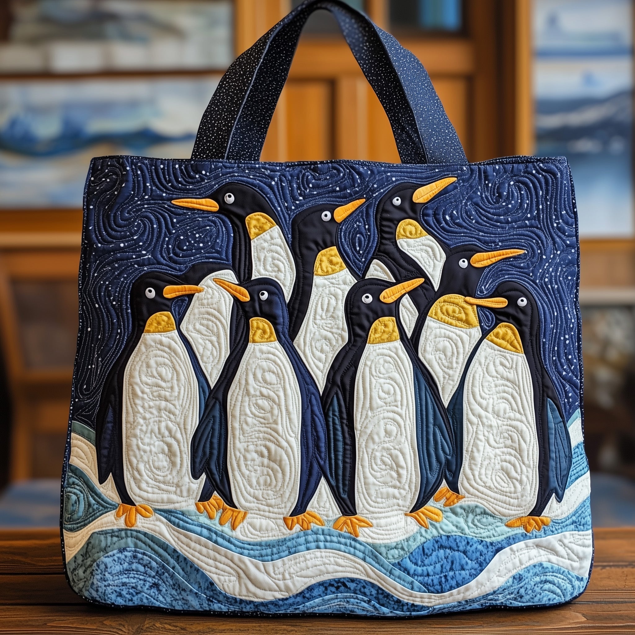 Penguin Heaven Quilted Tote Bag GFTOHD10349