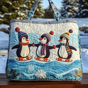 Snowy Penguin Friends Quilted Tote Bag GFTOHD10351