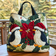 Festive Penguin Dou Quilted Tote Bag GFTOHD10355