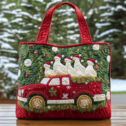 The Christmas Cluckers Quilted Tote Bag GFTOHD10382