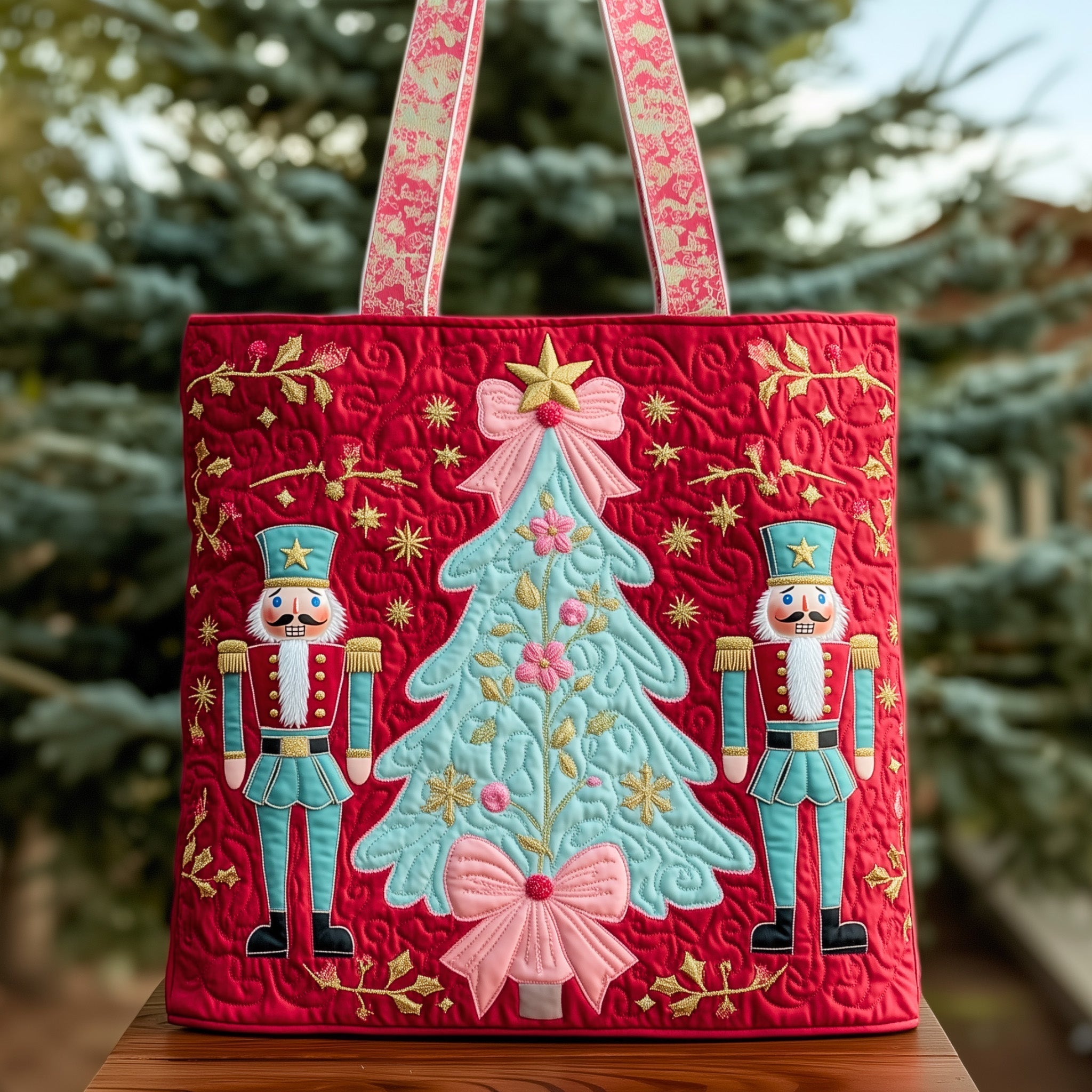 Festive Nutcracker Quilted Tote Bag GFTOHD10491