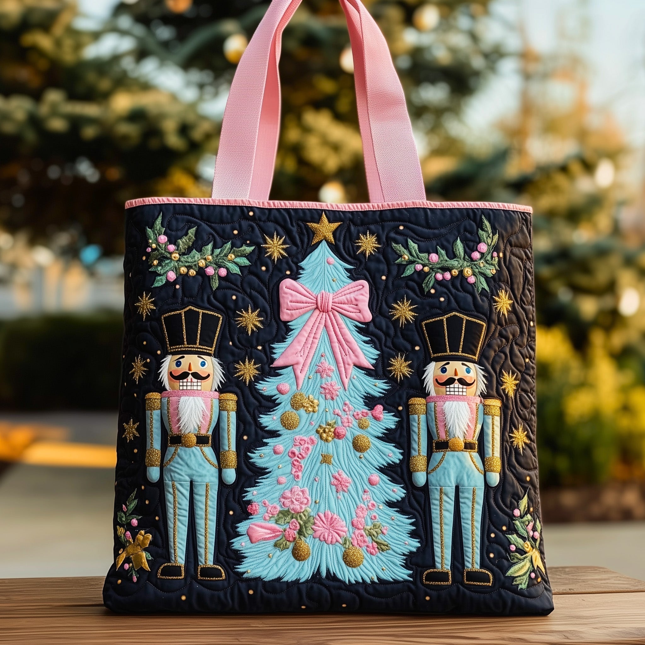 Festive Nutcracker Quilted Tote Bag GFTOHD10493