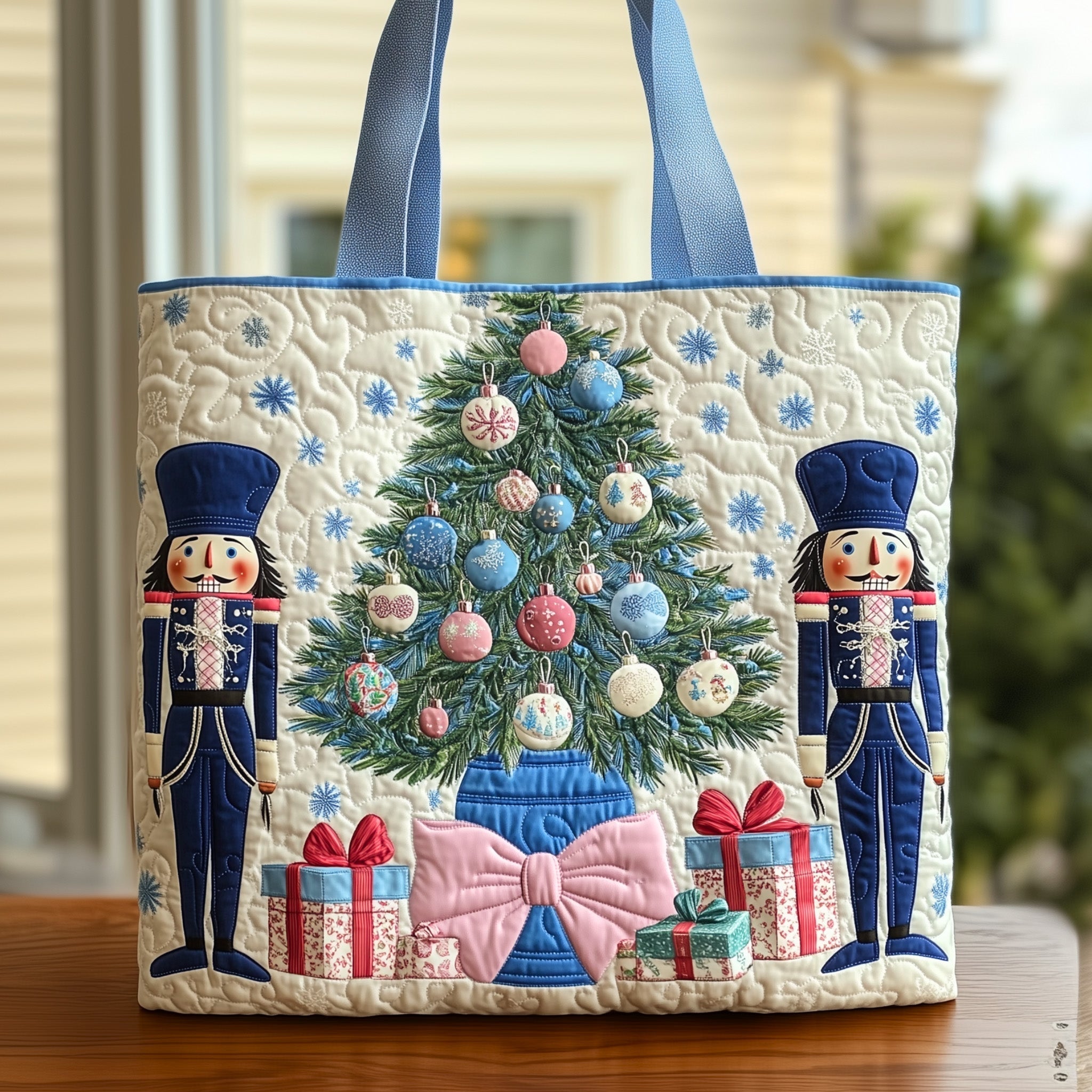 Festive Nutcracker Quilted Tote Bag GFTOHD10499