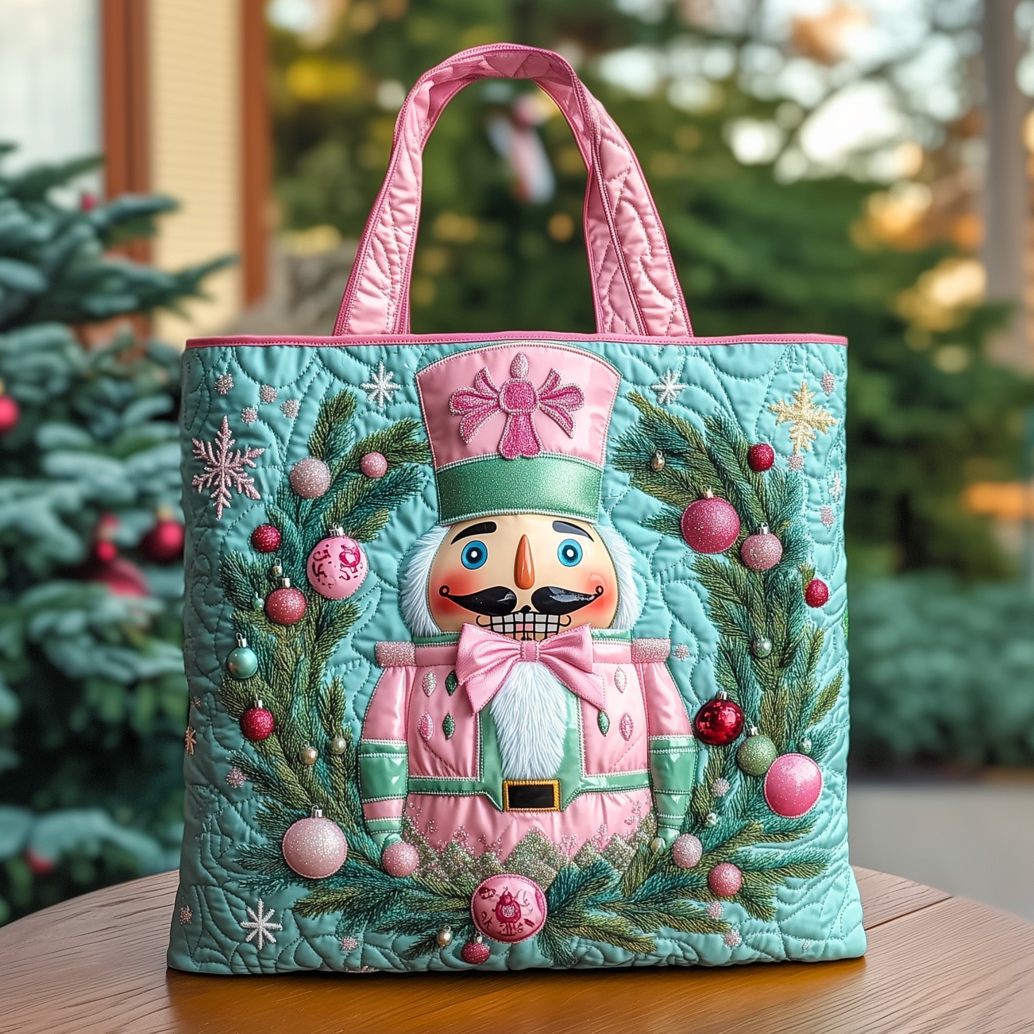 Festive Nutcracker Quilted Tote Bag GFTOHD10500