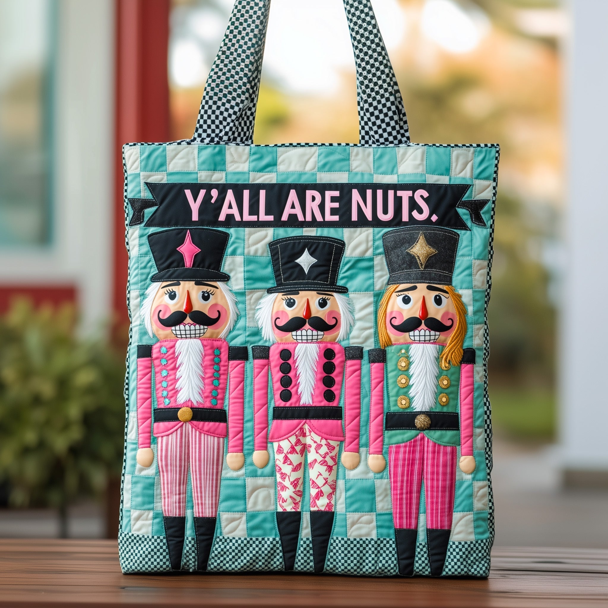 Festive Nutcracker Quilted Tote Bag GFTOHD10501