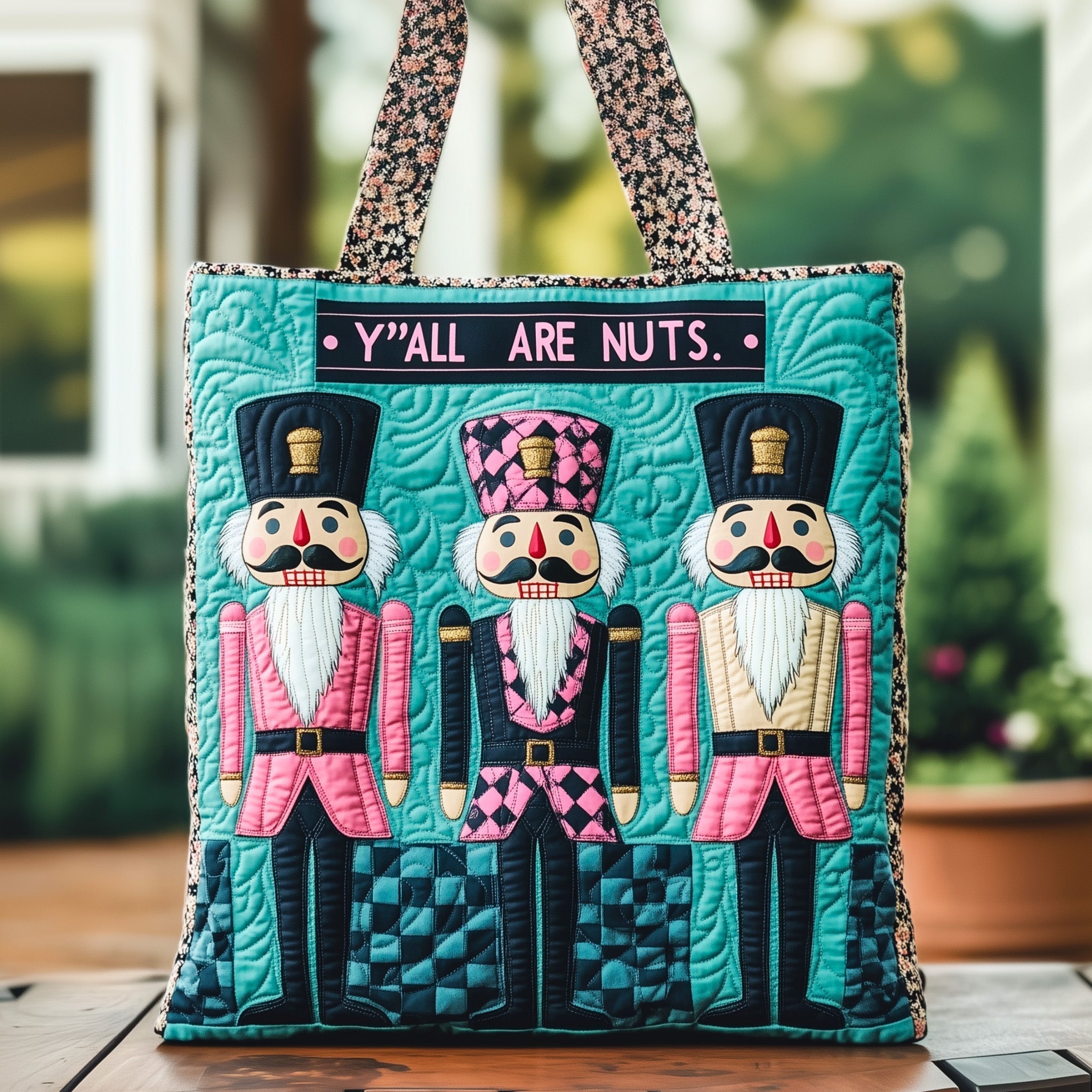 Festive Nutcracker Quilted Tote Bag GFTOHD10502