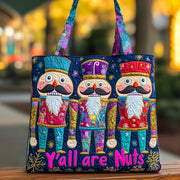 Festive Nutcracker Quilted Tote Bag GFTOHD10504