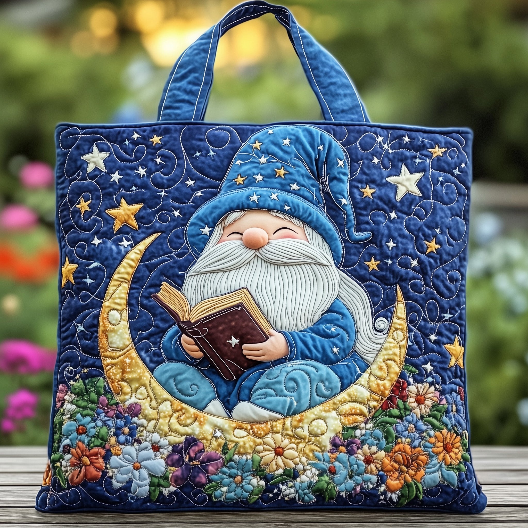 Joyful Gnomes Quilted Tote Bag GFTOHD10562