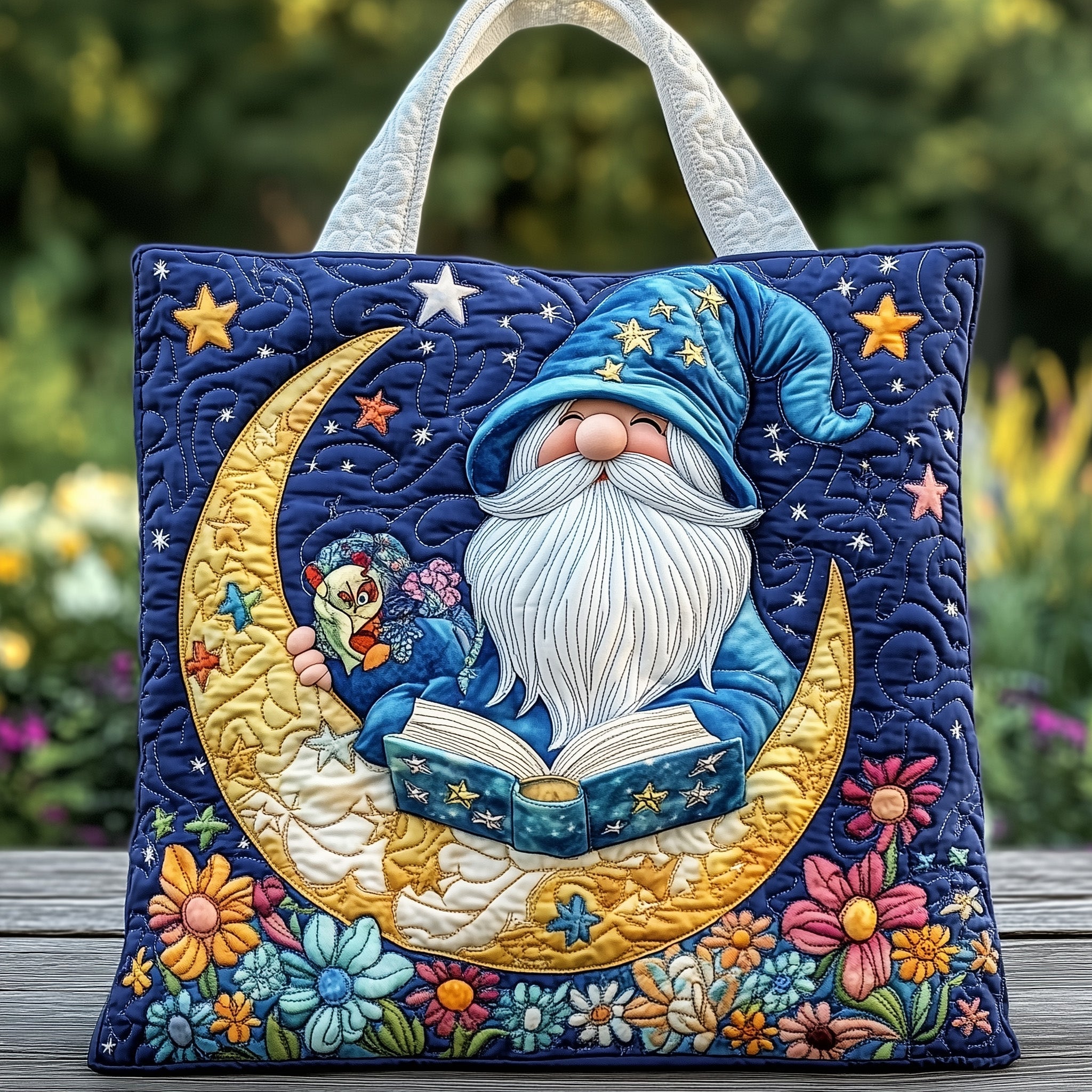 Joyful Gnomes Quilted Tote Bag GFTOHD10563