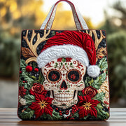 Christmas Sugar Skull Quilted Tote Bag GFTOHD10625