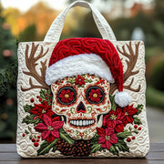 Christmas Sugar Skull Quilted Tote Bag GFTOHD10627