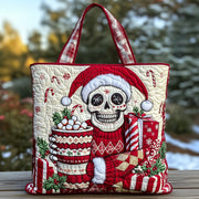 Christmas Sugar Skull Quilted Tote Bag GFTOHD10629