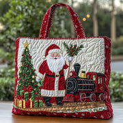 Joyful Santa Quilted Tote Bag GFTOHD10671