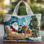 Joyful Santa Quilted Tote Bag GFTOHD10673