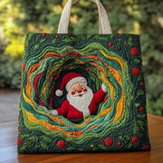 Santa Holiday Magic Quilted Tote Bag GFTOHD10782