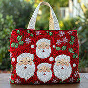 Joyful Santa Moment Quilted Tote Bag GFTOHD10787