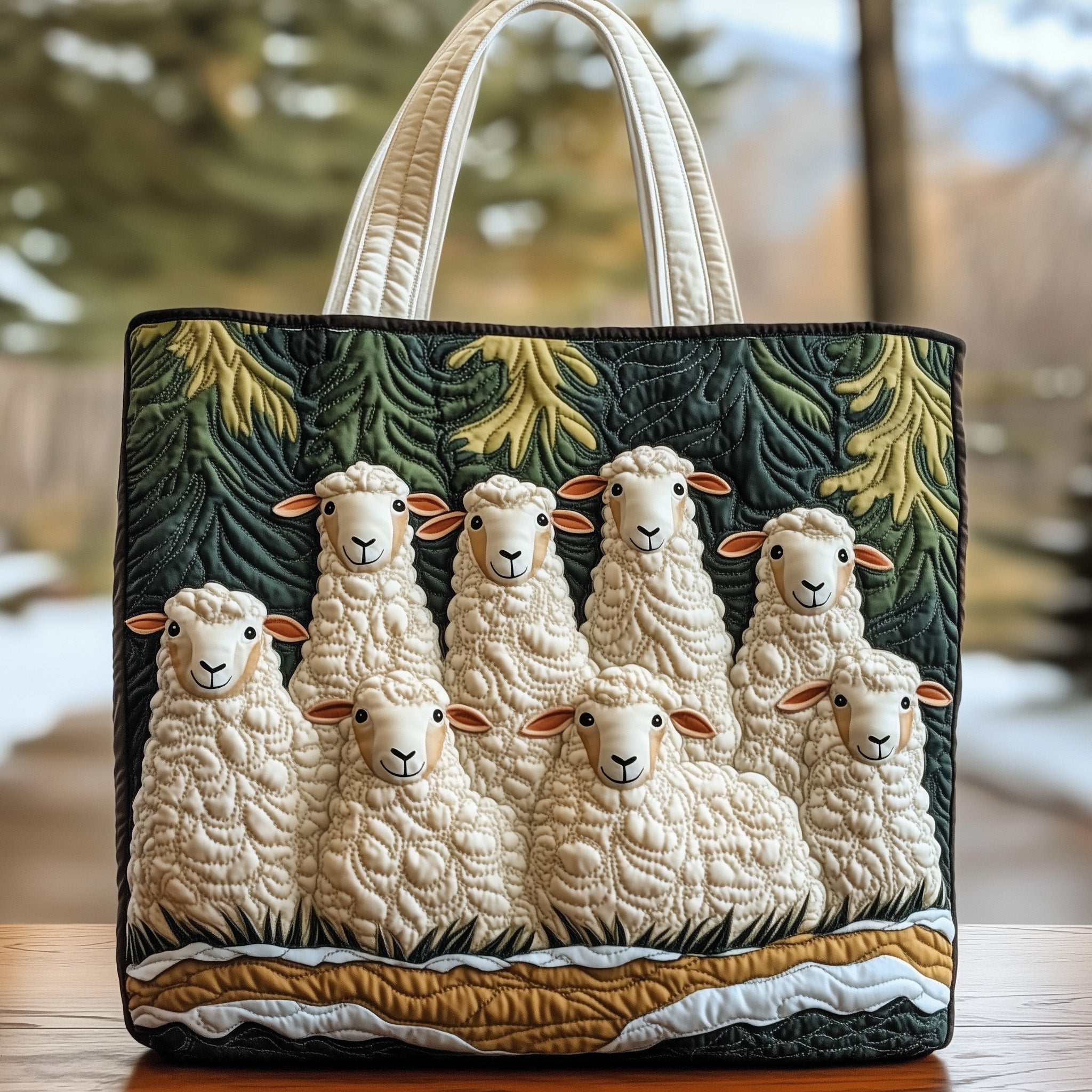 Sheep Heaven Quilted Tote Bag GFTOHD10839