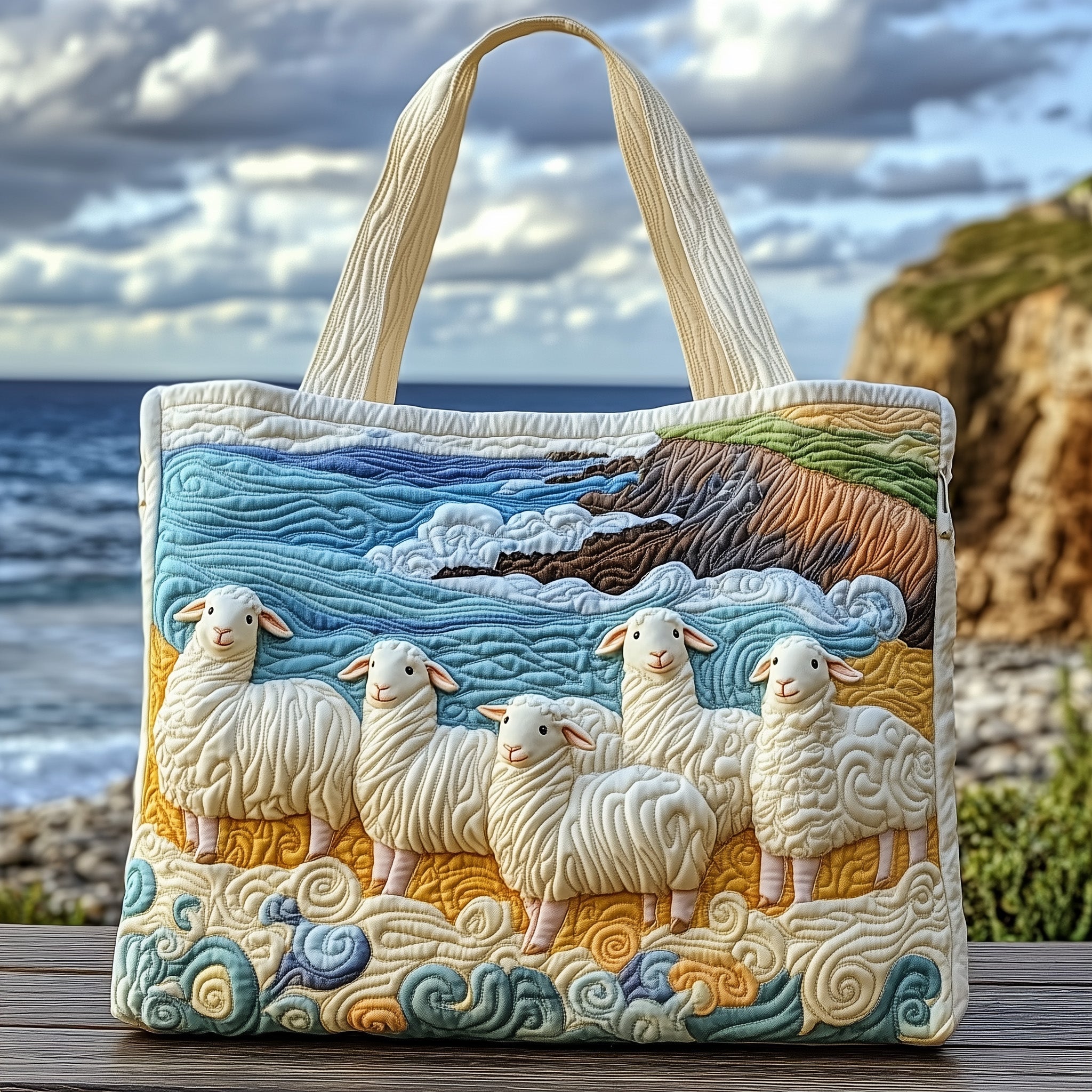 Sheep Heaven Quilted Tote Bag GFTOHD10842