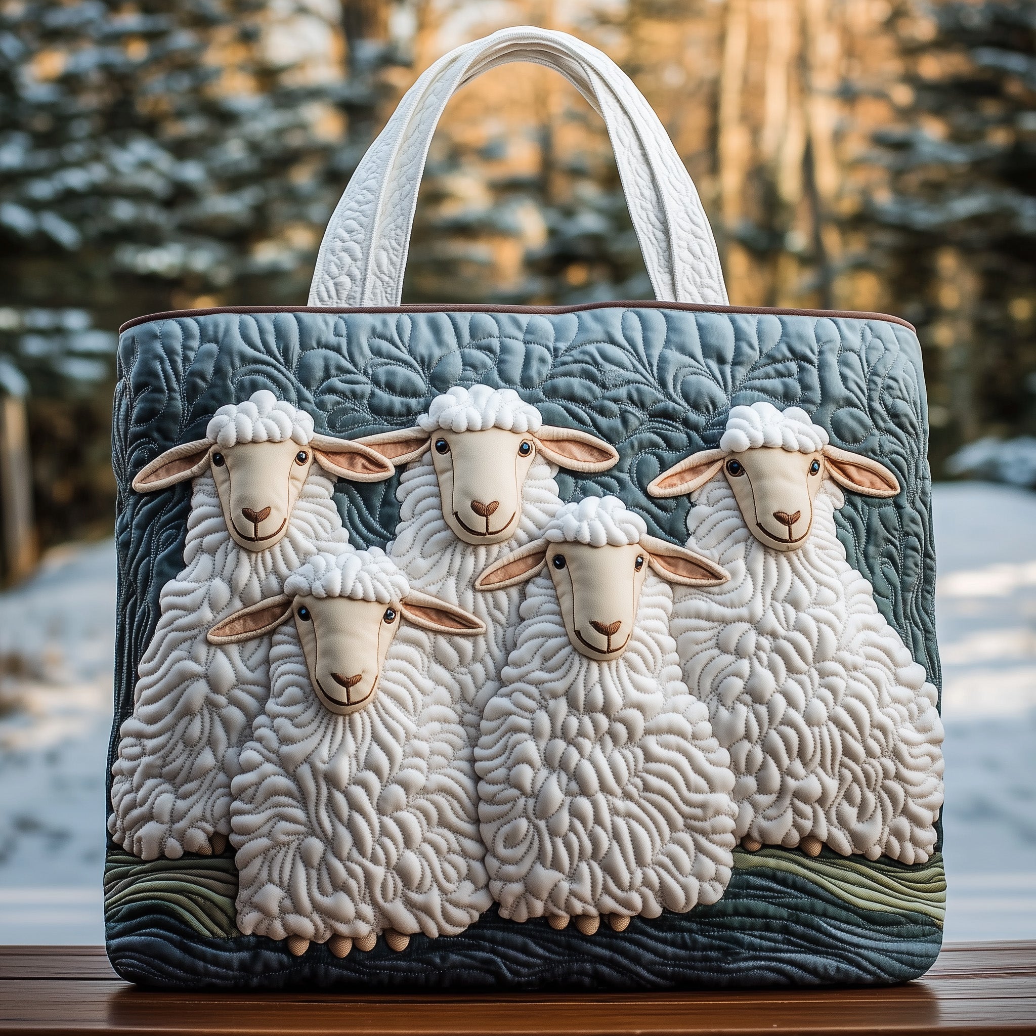 Sheep Heaven Quilted Tote Bag GFTOHD10845