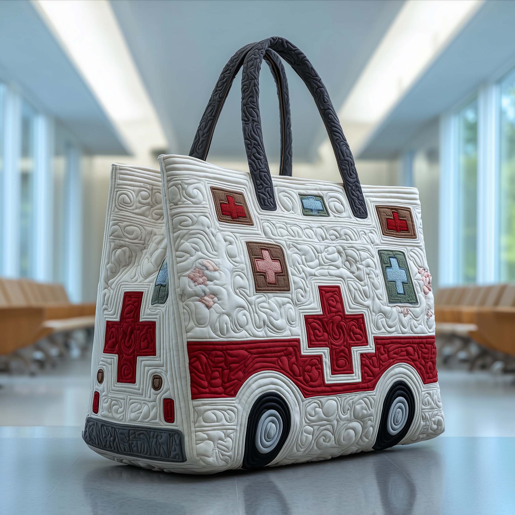 Ambulance Quilted Tote Bag GFTOHD11375