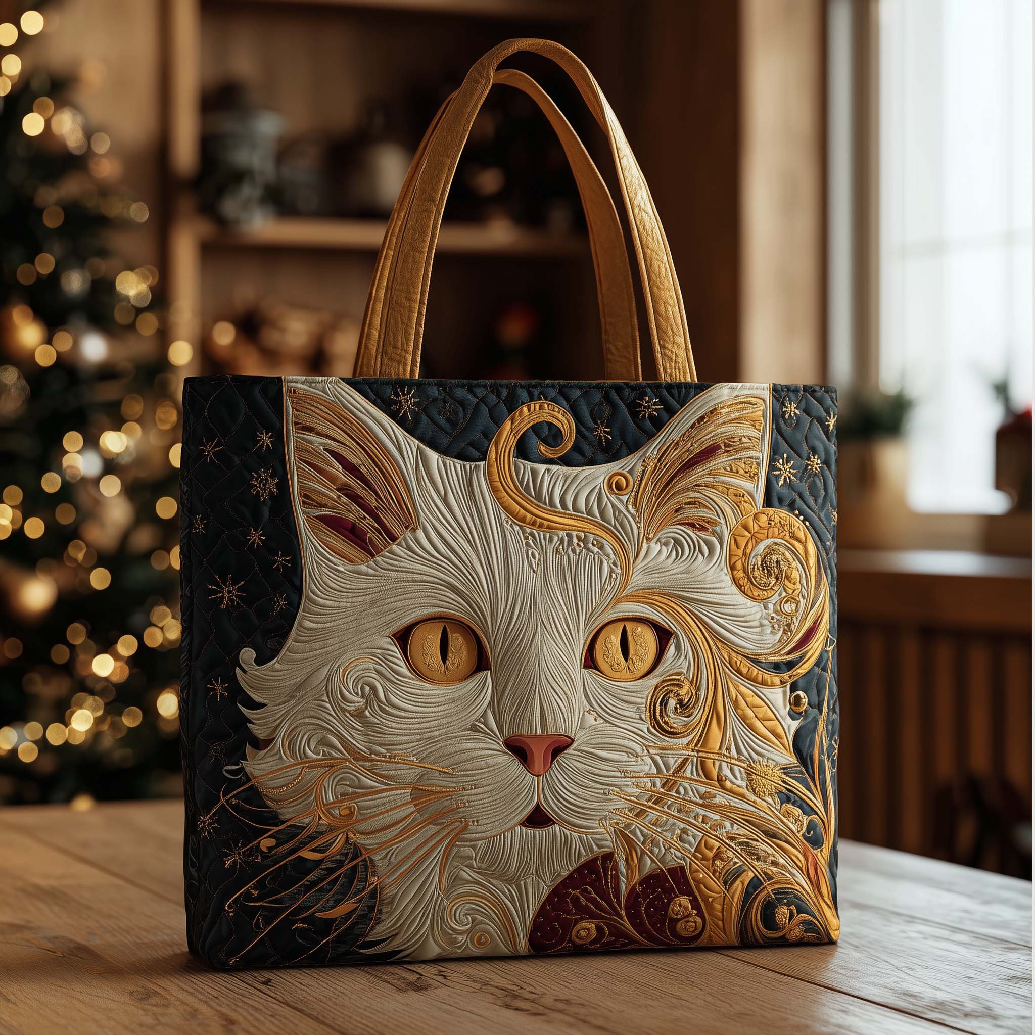 Catitude Charm Quilted Tote Bag GFTOHD12651