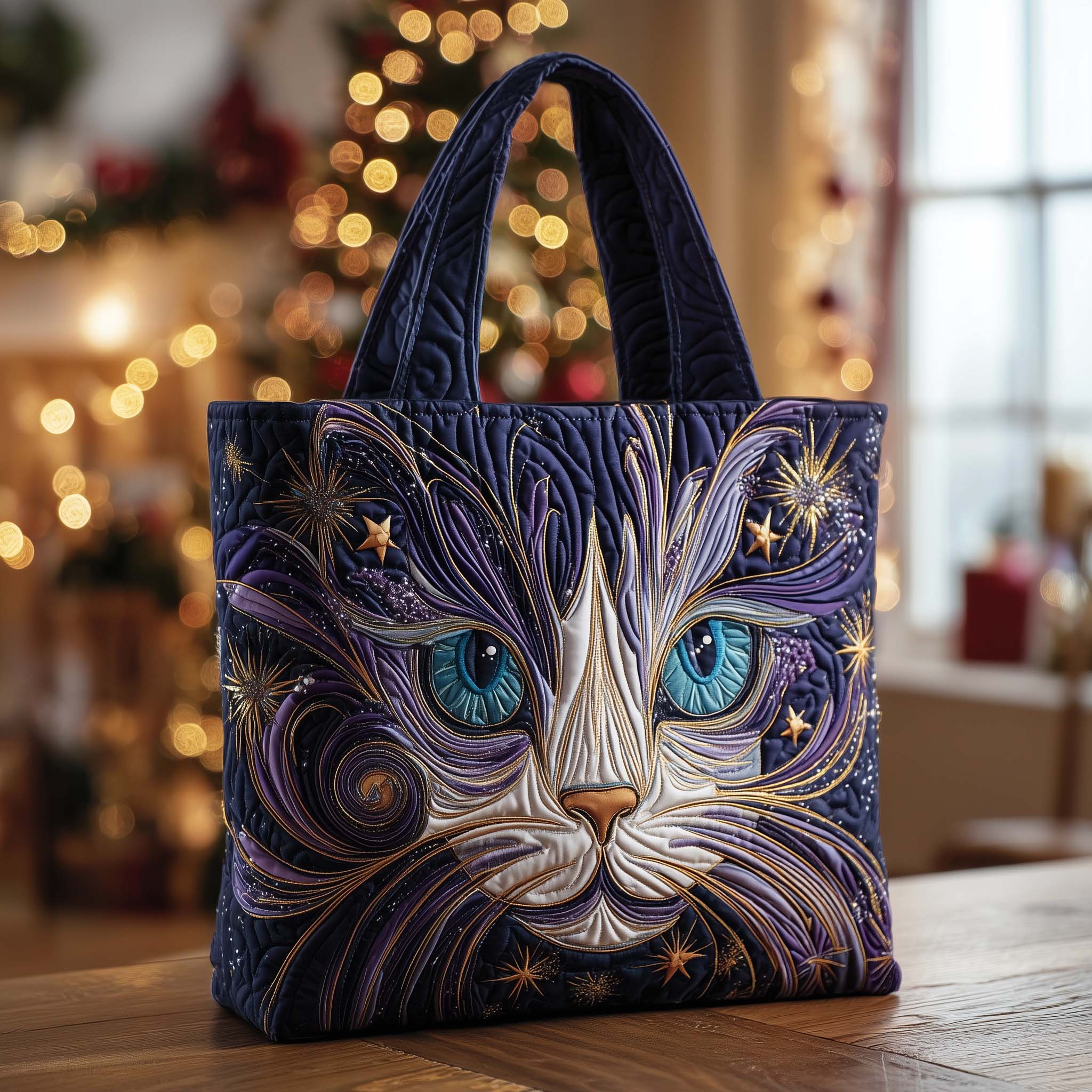 Catitude Charm Quilted Tote Bag GFTOHD12653