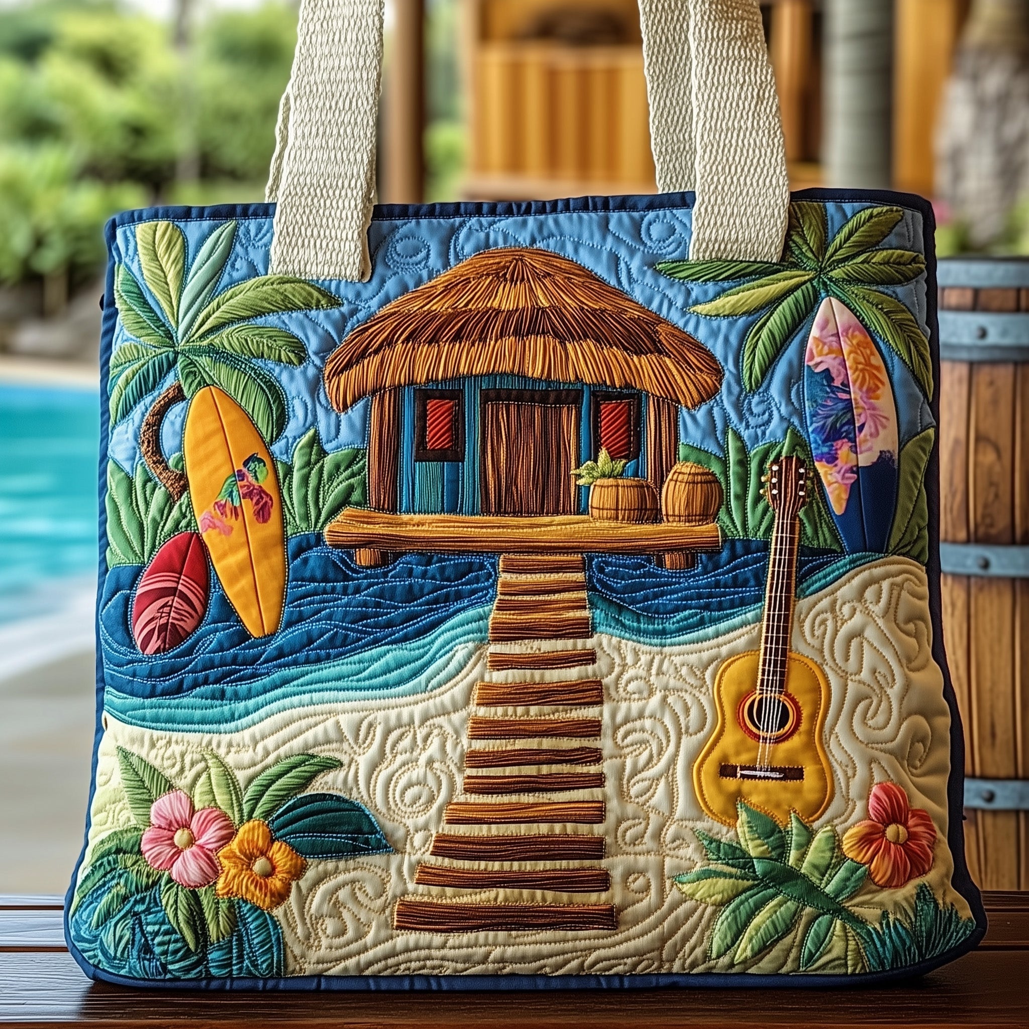 Aloha Vibes Quilted Tote Bag GFTOHD7856