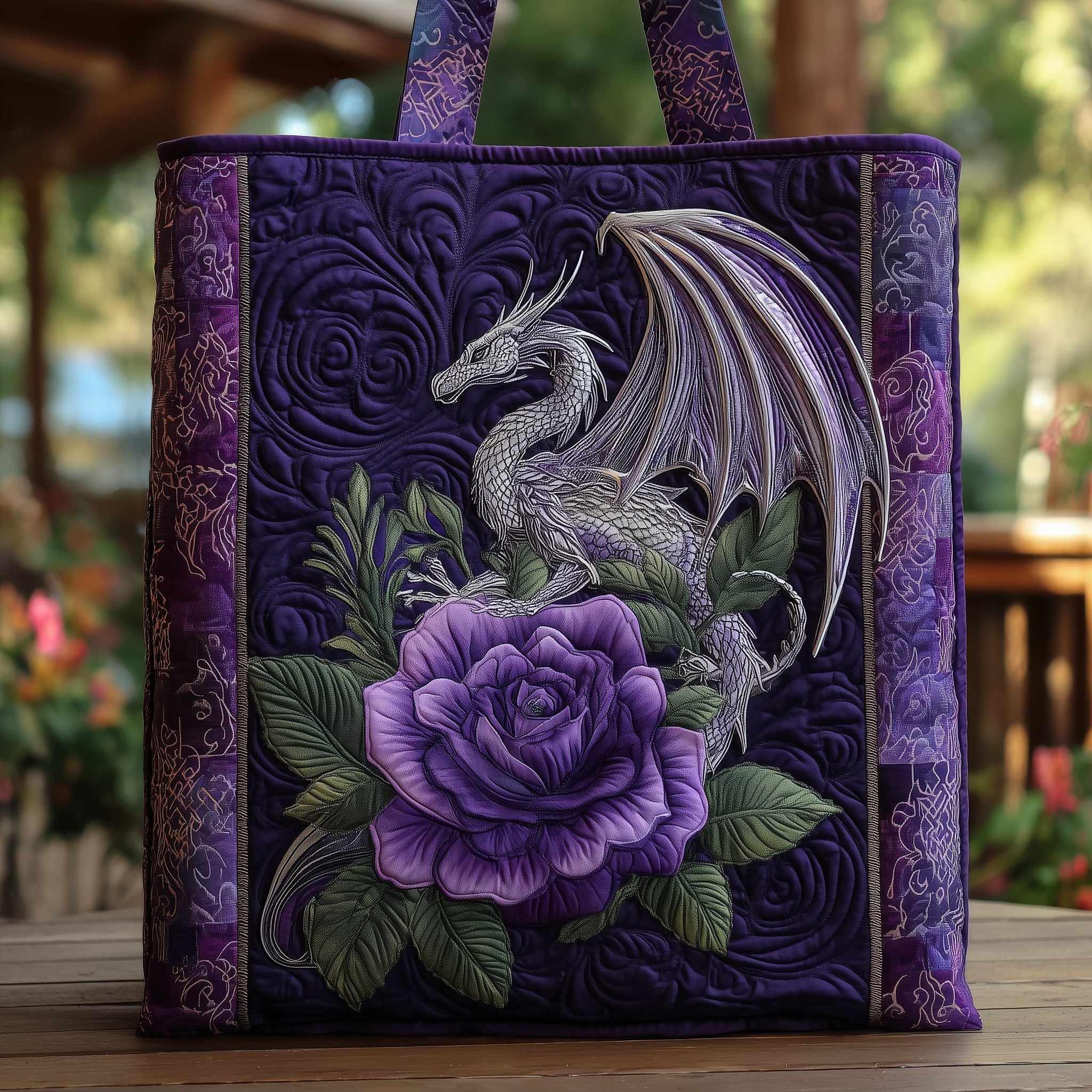 Majestic Dragon Quilted Tote Bag GFTOHD8245
