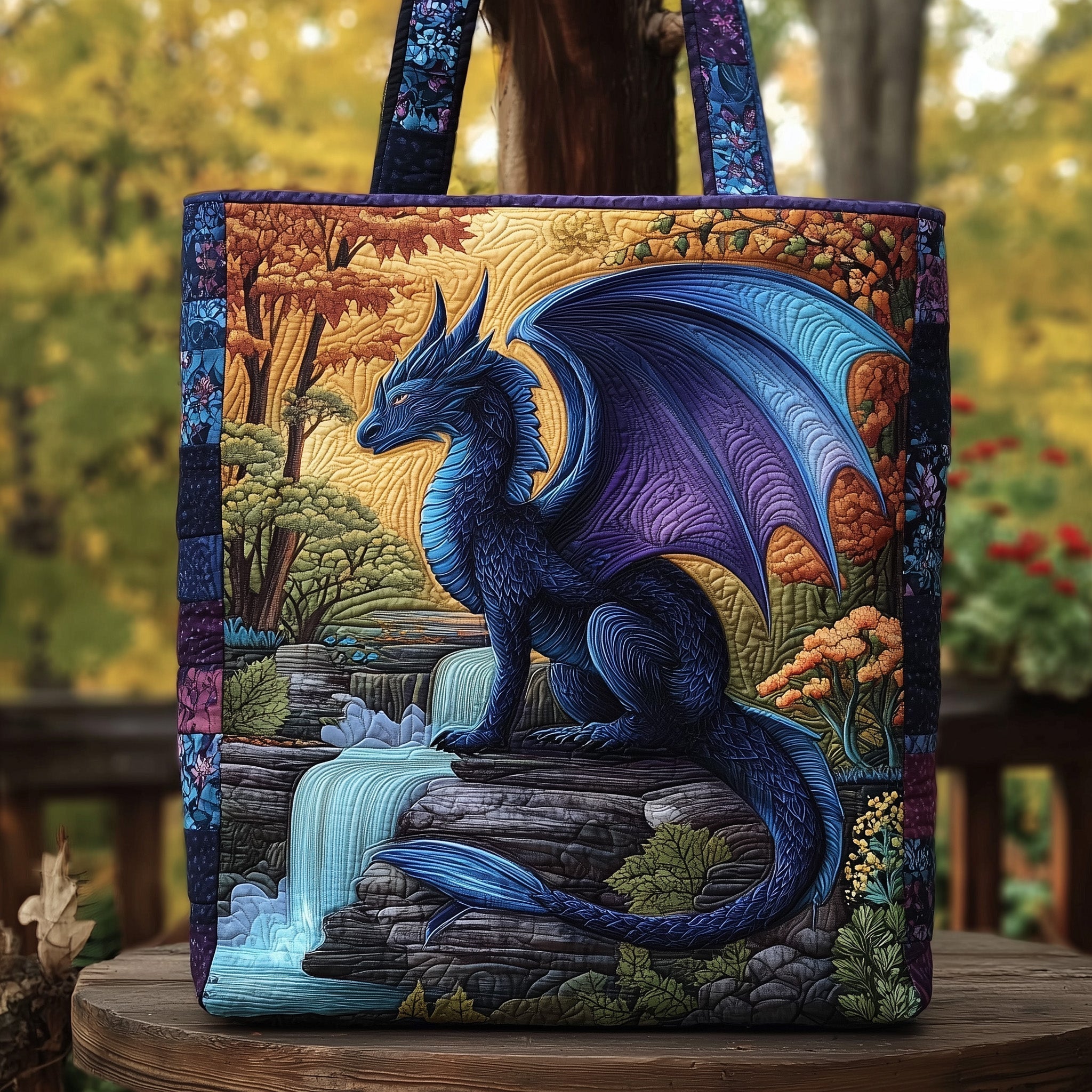 Majestic Dragon Quilted Tote Bag GFTOHD8247