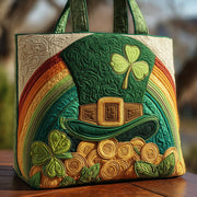 Shamrock Top Hats Quilted Tote Bag GFTOHD8274